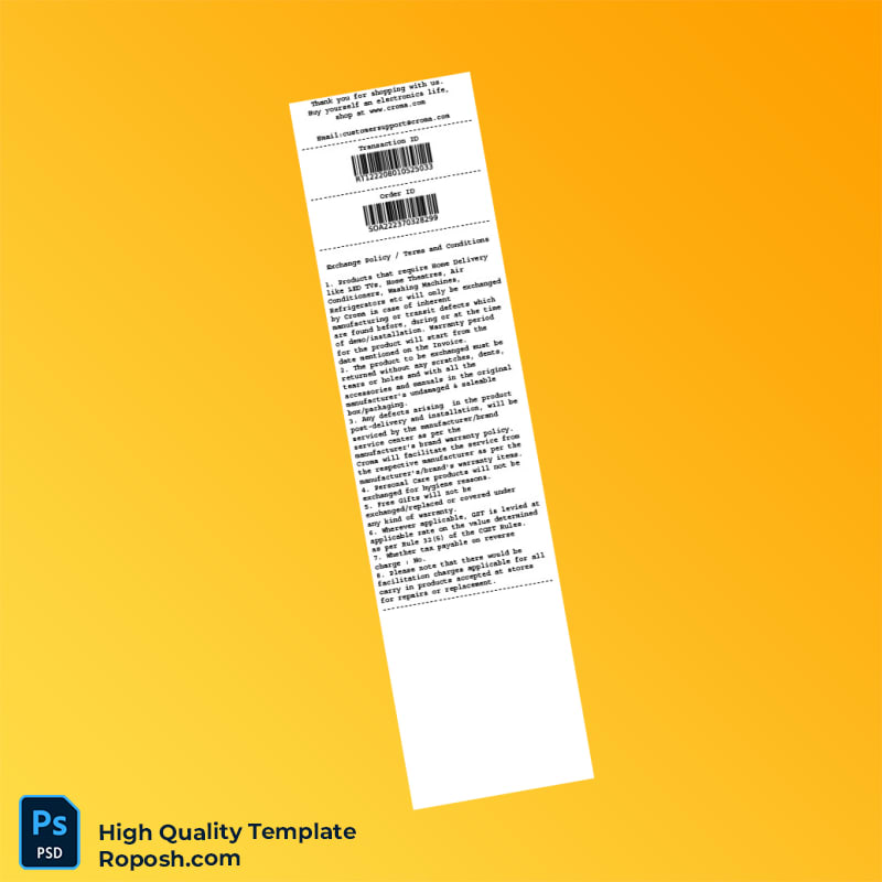 India Infiniti Retail Limited Invoice Template in Word and PDF formats 2 page India Infiniti Retail Limited Invoice Template in Word and PDF formats 2 page