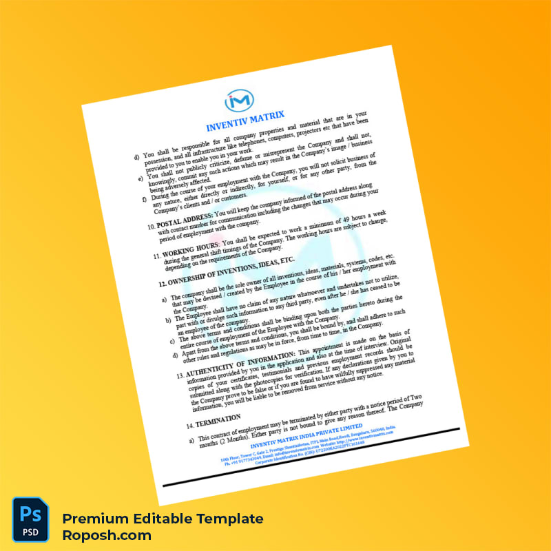 Customizable India Inventiv Matrix Employment Verification Letter Word & PDF Template 5 page Customizable India Inventiv Matrix Employment Verification Letter Word & PDF Template 5 page