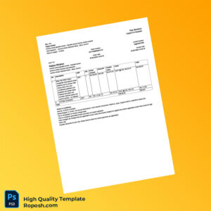 India Invoice for Women s Dress Material Template in Word and PDF formats