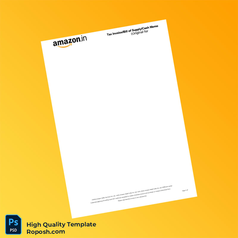 India JIPVI ECOMMERCE PRIVATE LIMITED Invoice Template in Word and PDF formats 3 page India JIPVI ECOMMERCE PRIVATE LIMITED Invoice Template in Word and PDF formats 3 page