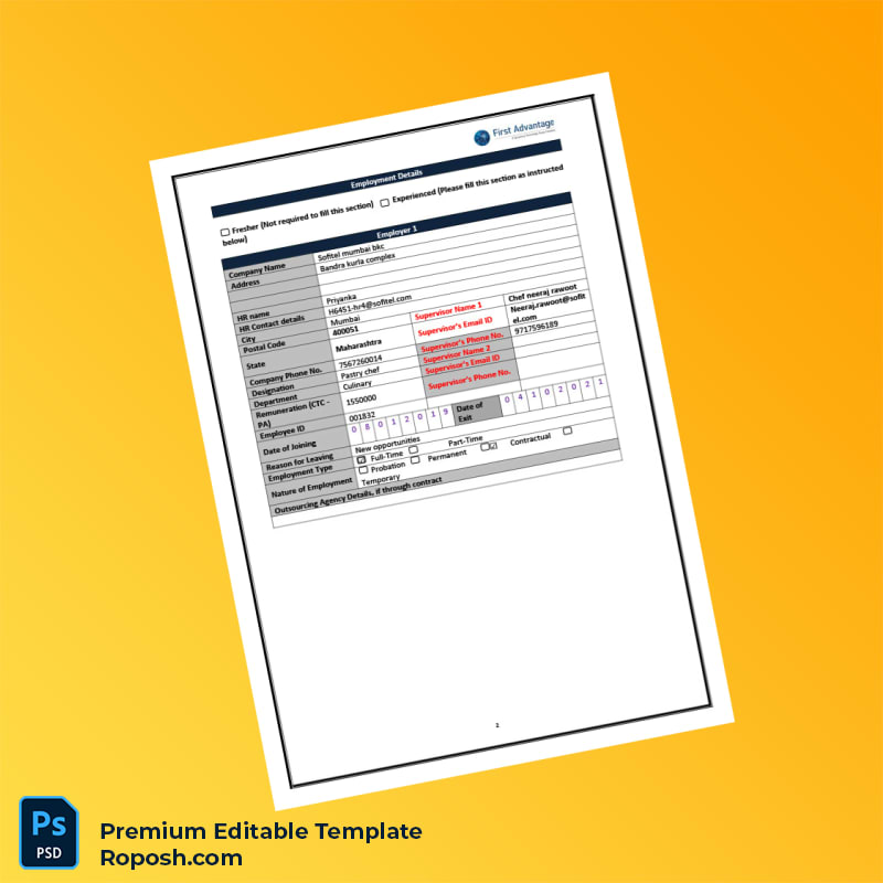 Customizable India JW Marriott New Delhi Aerocity Employment Verification Letter Word & PDF Template 4 page Customizable India JW Marriott New Delhi Aerocity Employment Verification Letter Word & PDF Template 4 page