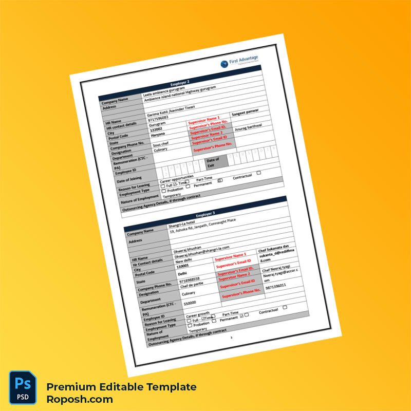 Customizable India JW Marriott New Delhi Aerocity Employment Verification Letter Word & PDF Template 4 page Customizable India JW Marriott New Delhi Aerocity Employment Verification Letter Word & PDF Template 4 page