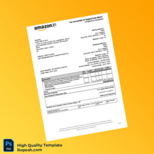 India Jaidev Mal Sons Tax Invoice Template in Word and PDF formats
