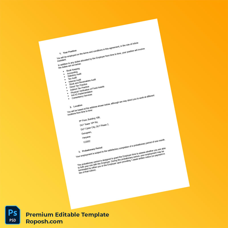 Customizable India KPMG INDIA Pvt Ltd Employment Verification Letter Word & PDF Template 4 page Customizable India KPMG INDIA Pvt Ltd Employment Verification Letter Word & PDF Template 4 page