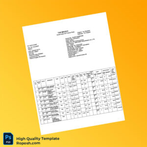 India Kalair Motors Tax Invoice Template in Word and PDF formats 2 page