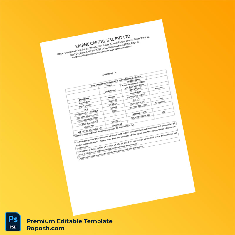 Customizable India Karine Capital ISC Pvt Ltd Employment Verification Letter Word & PDF Template 6 page Customizable India Karine Capital ISC Pvt Ltd Employment Verification Letter Word & PDF Template 6 page