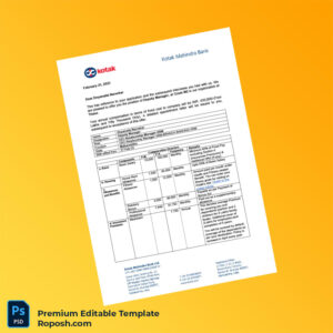 Customizable India Kotak Mahindra Bank Employment Verification Letter Word & PDF Template 3 page Customizable India Kotak Mahindra Bank Employment Verification Letter Word & PDF Template 3 page