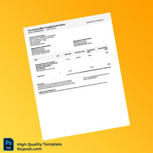 India Krishna Enterprises Invoice Template in Word and PDF formats