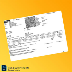 India Lenovo Tax Invoice Template in Word and PDF formats 7 page India Lenovo Tax Invoice Template in Word and PDF formats 7 page