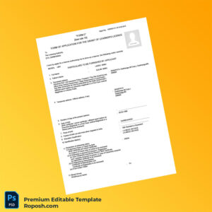 Customizable India Licensing Authority Learner s Licence Application Form Editable Word & PDF Template 3 page