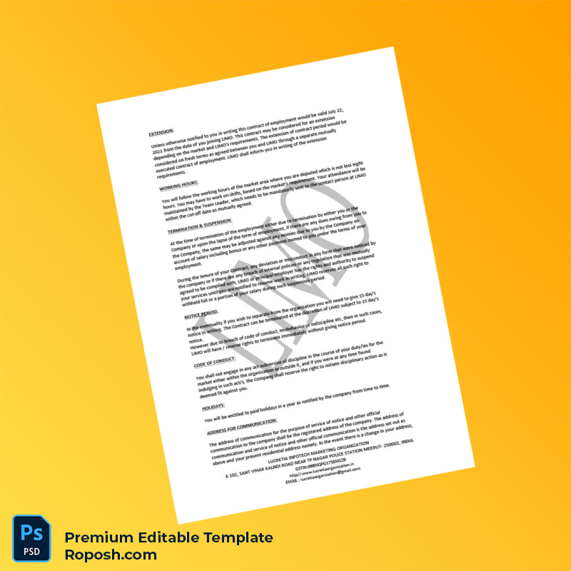 Customizable India Lucretia Infotech Marketing Organization Employment Verification Letter Word & PDF Template 6 page Customizable India Lucretia Infotech Marketing Organization Employment Verification Letter Word & PDF Template 6 page