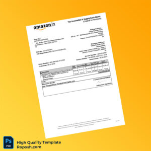 India M P Enterprises Tax Invoice Template in Word and PDF formats