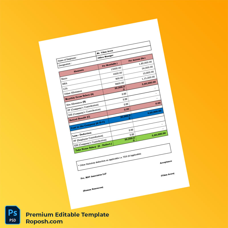 Customizable India MAV Associates LLP Employment Verification Letter Word & PDF Template 5 page Customizable India MAV Associates LLP Employment Verification Letter Word & PDF Template 5 page