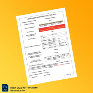 India MSME Editable Business Registration Certificate Template in Word and PDF formats 2 page India MSME Editable Business Registration Certificate Template in Word and PDF formats 2 page