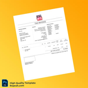 India Mahjabeen Collection Tax Invoice Template in Word and PDF formats