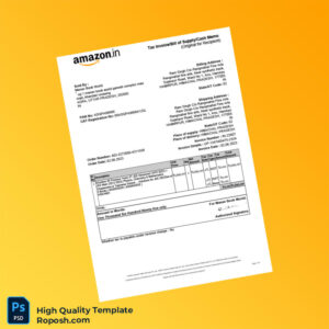 India Manav Book World Tax Invoice Template in Word and PDF formats