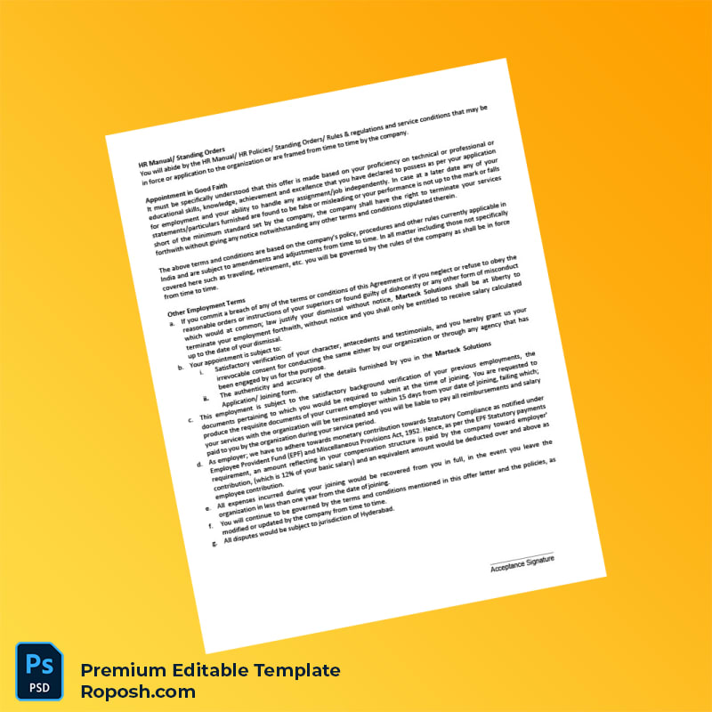 Customizable India Marteck Solutions Employment Verification Letter Word & PDF Template 6 page Customizable India Marteck Solutions Employment Verification Letter Word & PDF Template 6 page