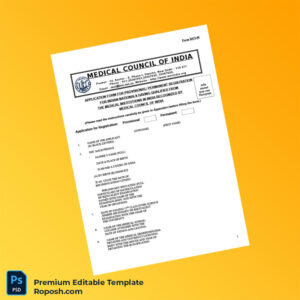 Customizable India Medical Council Registration Certificate Editable Word & PDF Template 8 page Customizable India Medical Council Registration Certificate Editable Word & PDF Template 8 page