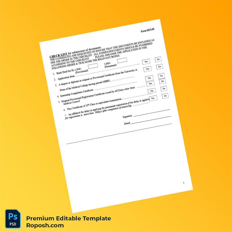 Customizable India Medical Council Registration Certificate Editable Word & PDF Template 8 page Customizable India Medical Council Registration Certificate Editable Word & PDF Template 8 page