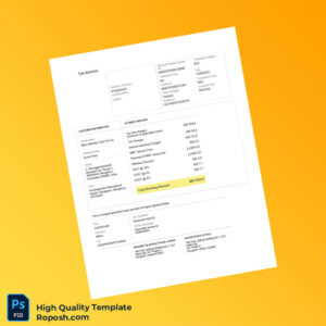 India Meru Mobility Tech Pvt Ltd Tax Invoice Template in Word and PDF formats