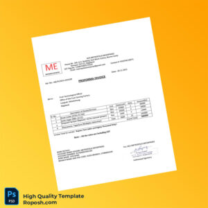India Metropolis Enterprises Proforma Invoice Template in Word and PDF formats 6 page