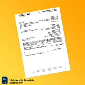 India Micromini Tax Invoice Template in Word and PDF formats