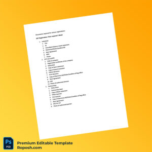 India Ministry of Commerce Editable Business Registration Certificate Editable Word & PDF Template 8 page