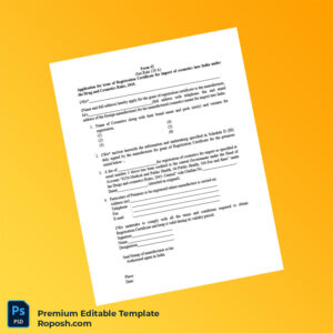 Customizable India Ministry of Health and Family Welfare Registration Certificate Editable Word & PDF Template 2 page