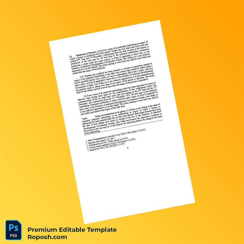 Customizable India Ministry of Industry Registration Certificate Editable Word & PDF Template 8 page Customizable India Ministry of Industry Registration Certificate Editable Word & PDF Template 8 page
