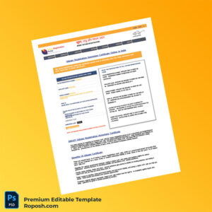 Customizable India Ministry of Micro Small and Medium Enterprises Udyam Registration Annexure Certificate Editable Word & PDF Template 3 page Customizable India Ministry of Micro Small and Medium Enterprises Udyam Registration Annexure Certificate Editable Word & PDF Template 3 page