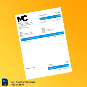 India Mohan Communication Invoice Template in Word and PDF formats India Mohan Communication Invoice Template in Word and PDF formats