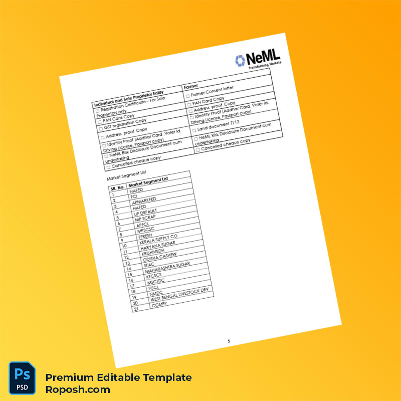 Customizable India NCDEX e Markets Limited Commodity Participant Registration Form Editable Word & PDF Template 5 page Customizable India NCDEX e Markets Limited Commodity Participant Registration Form Editable Word & PDF Template 5 page