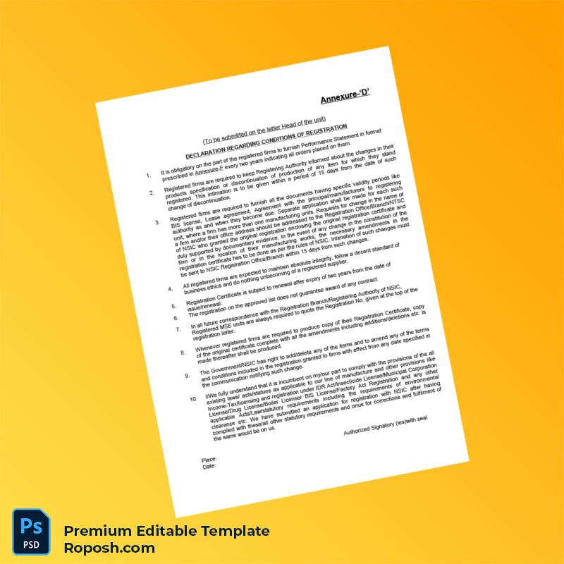 Customizable India NSIC Renewal Notice Editable Word & PDF Template 7 page Customizable India NSIC Renewal Notice Editable Word & PDF Template 7 page