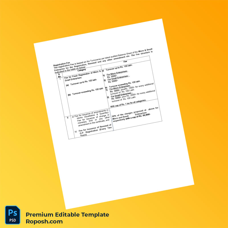 Customizable India NSIC Renewal Notice Editable Word & PDF Template 7 page Customizable India NSIC Renewal Notice Editable Word & PDF Template 7 page