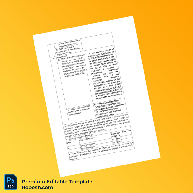 Customizable India NSIC Single Point Registration Certificate Editable Word & PDF Template 6 page Customizable India NSIC Single Point Registration Certificate Editable Word & PDF Template 6 page