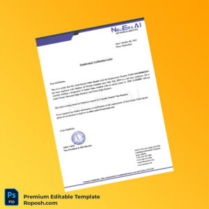 Customizable India NeuEra AI Private Limited Employment Verification Letter Word & PDF Template 2 page Customizable India NeuEra AI Private Limited Employment Verification Letter Word & PDF Template 2 page