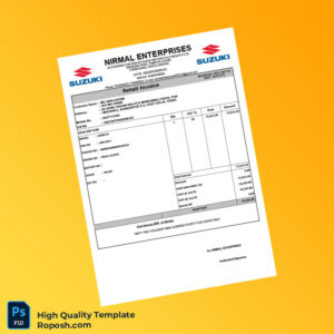 India Nirmal Enterprises Invoice Template in Word and PDF formats