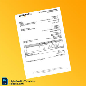 India No beggar Tax Invoice Template in Word and PDF formats