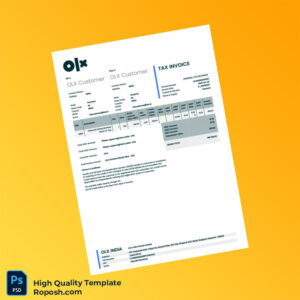 India OLX India Private Limited Tax Invoice Template in Word and PDF formats