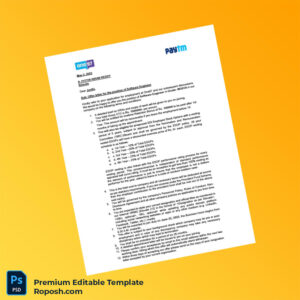 Customizable India One97 Communications Limited Employment Verification Letter Word & PDF Template 3 page