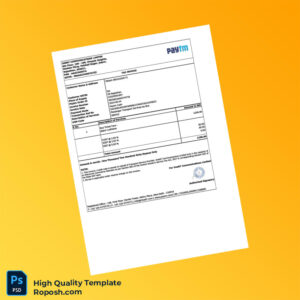 India One97 Communications Limited Tax Invoice Template in Word and PDF formats