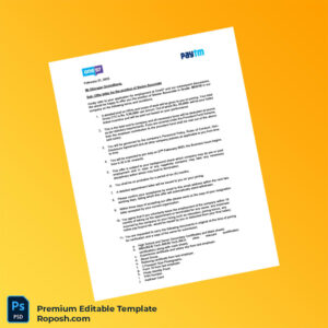 Customizable India One97 Communications Ltd Employment Verification Letter Word & PDF Template 3 page