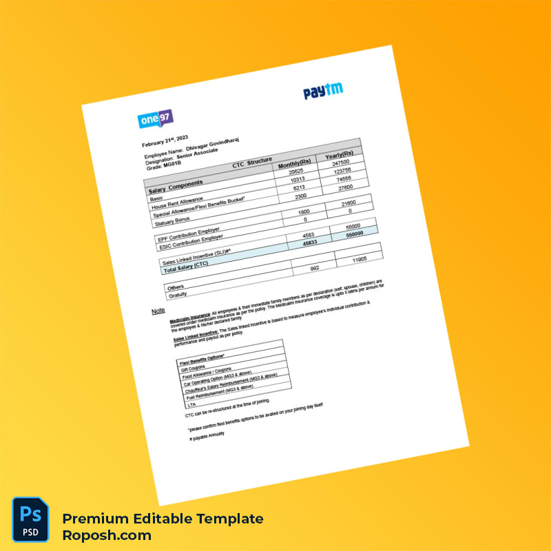 Customizable India One97 Communications Ltd Employment Verification Letter Word & PDF Template 3 page Customizable India One97 Communications Ltd Employment Verification Letter Word & PDF Template 3 page