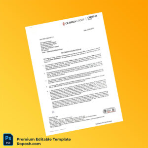 Customizable India Orient Paper Mills Appointment Letter Word & PDF Template 3 page