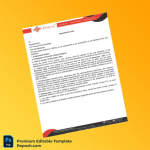 Customizable India PITCS Appointment Letter Word & PDF Template 7 page Customizable India PITCS Appointment Letter Word & PDF Template 7 page