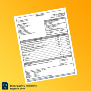 India Panakala Co Chartered Accountants Invoice Template in Word and PDF formats