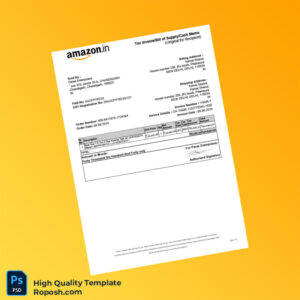 India Paras Enterprises Tax Invoice Template in Word and PDF formats