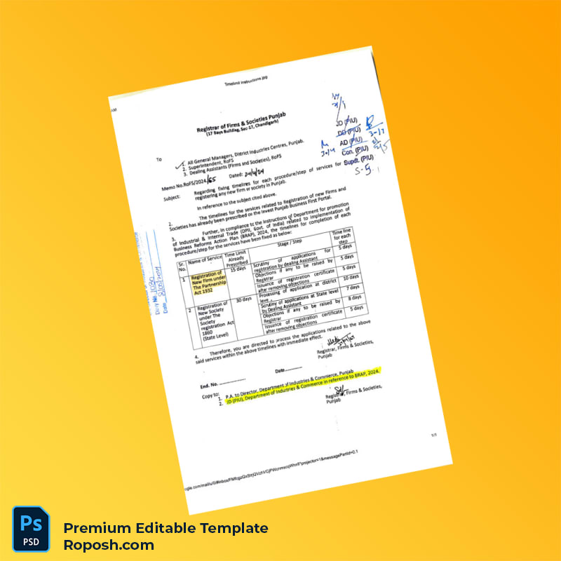 Customizable India Partnership Firm Registration Certificate Editable Word & PDF Template 6 page Customizable India Partnership Firm Registration Certificate Editable Word & PDF Template 6 page