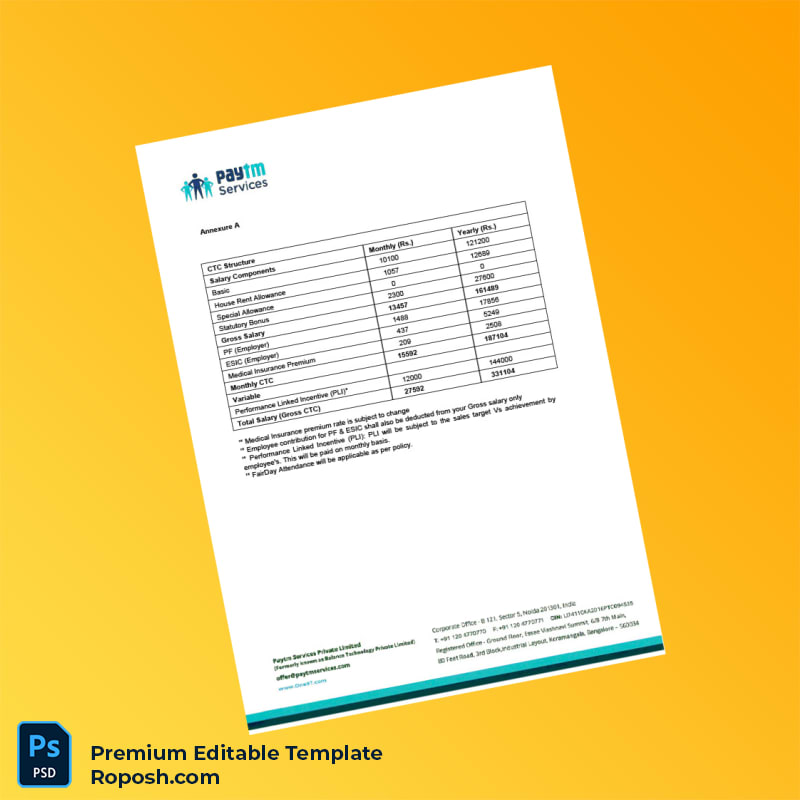 Customizable India Paytm Services Private Limited Employment Verification Letter Word & PDF Template 4 page Customizable India Paytm Services Private Limited Employment Verification Letter Word & PDF Template 4 page