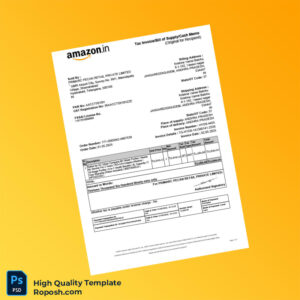 India Primarc Pecan Retail Private Limited Tax Invoice Template in Word and PDF formats 2 page